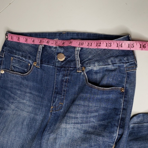 Seven7 Womens Tummyless Skinny Stretch High Rise Jeans Size 10 Comfort Dark Wash - Picture 9 of 16